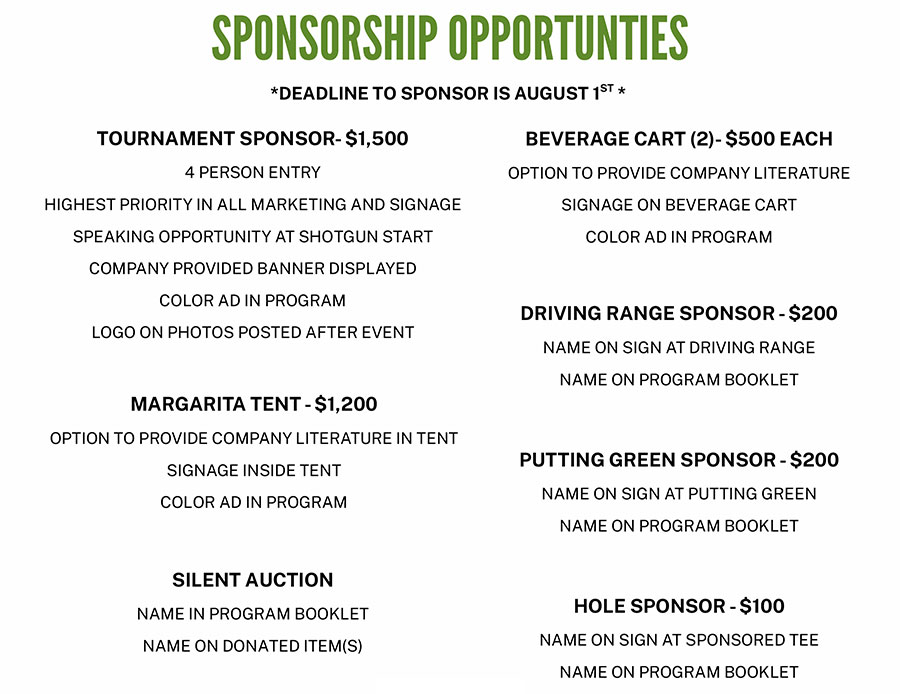 Richmond Golf Tournament Sponsorship Opportunities